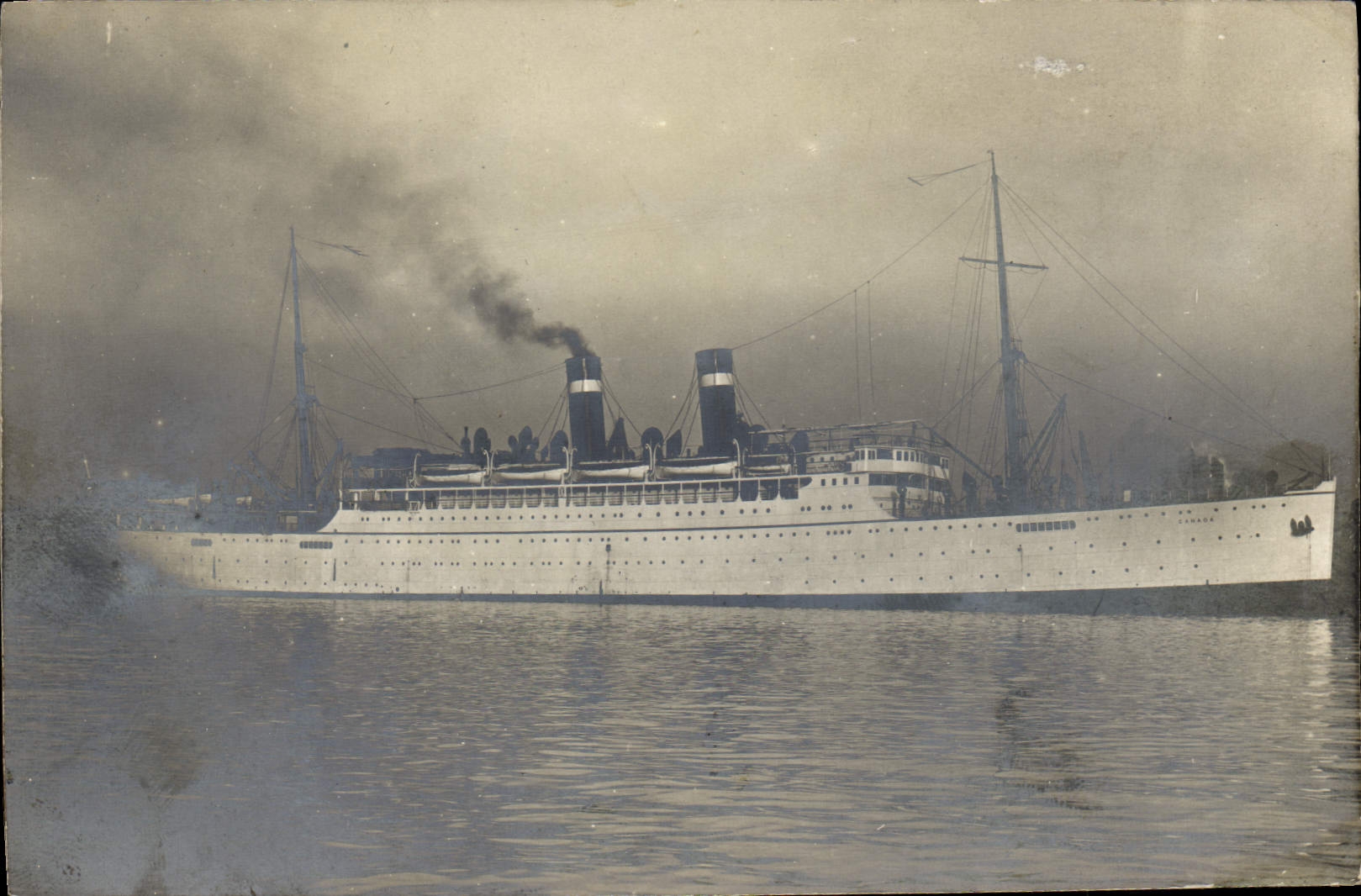 Real photo Boat Canada Steamer