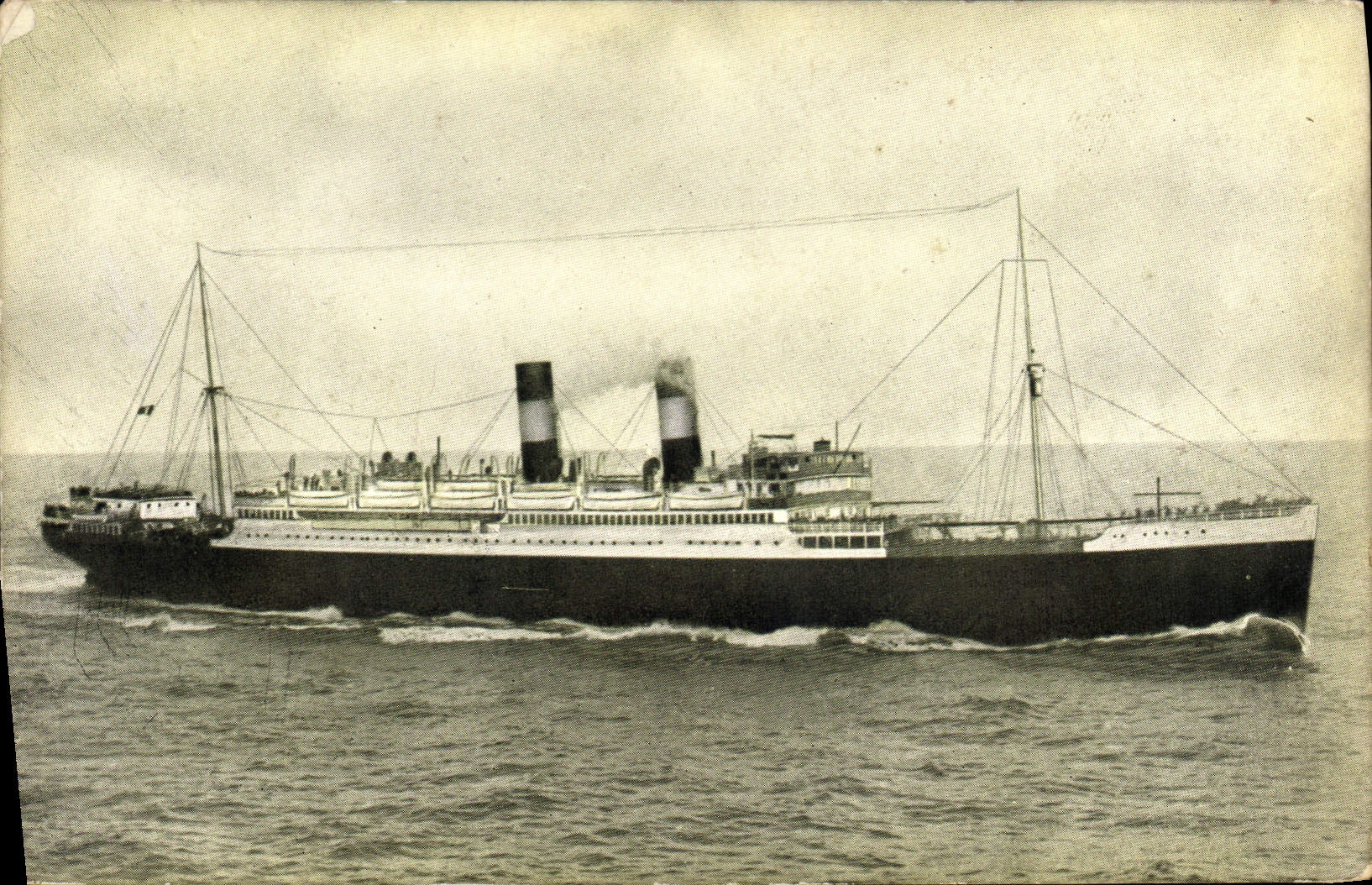 VINTAGE POSTCARD Boat Italian Colombo Steamer