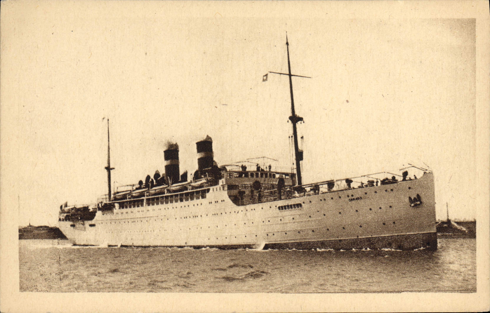 CPA Bateau Paquebot Fabre Line SS Canada