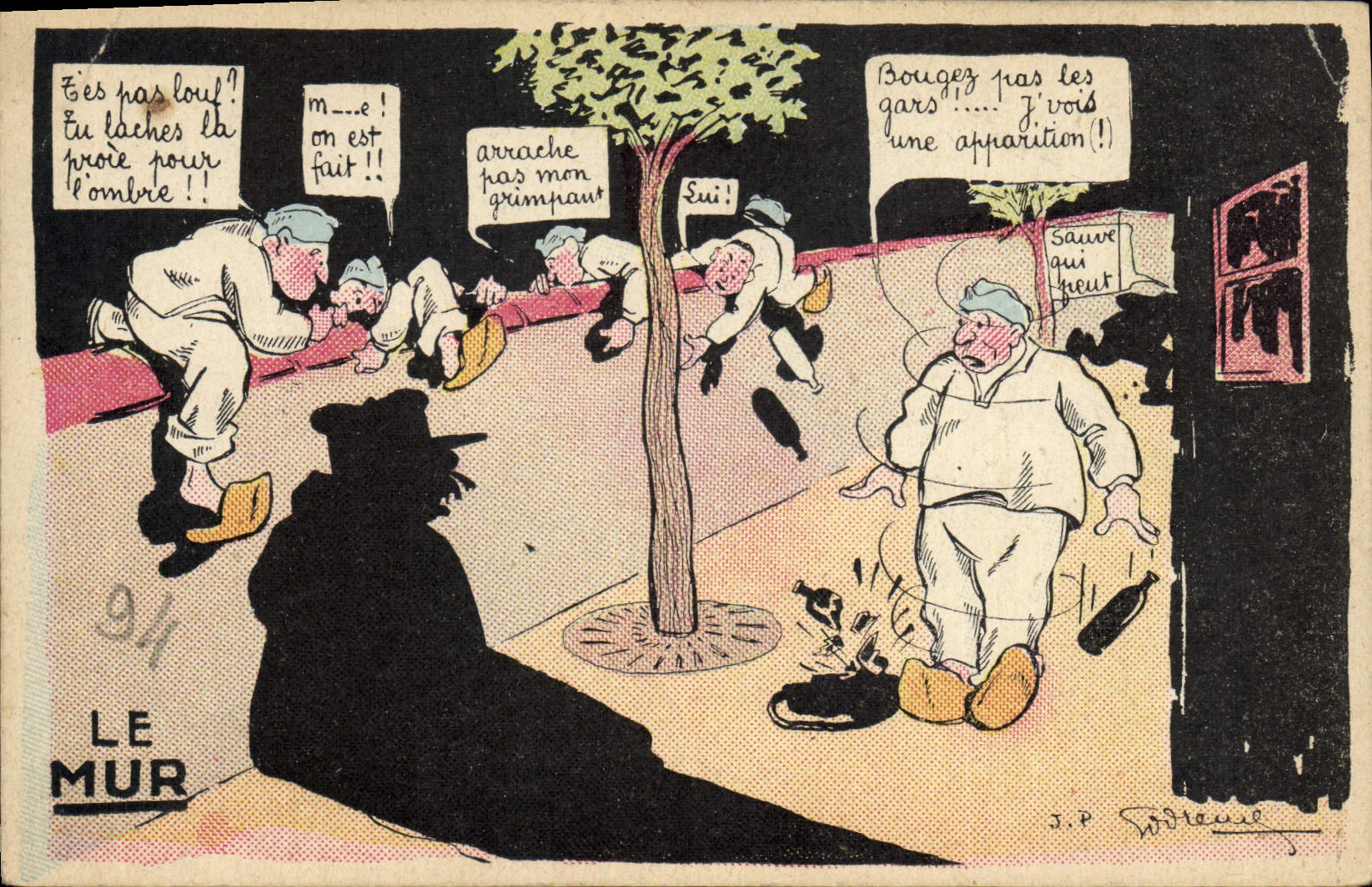 VINTAGE POSTCARD Militaria the wall