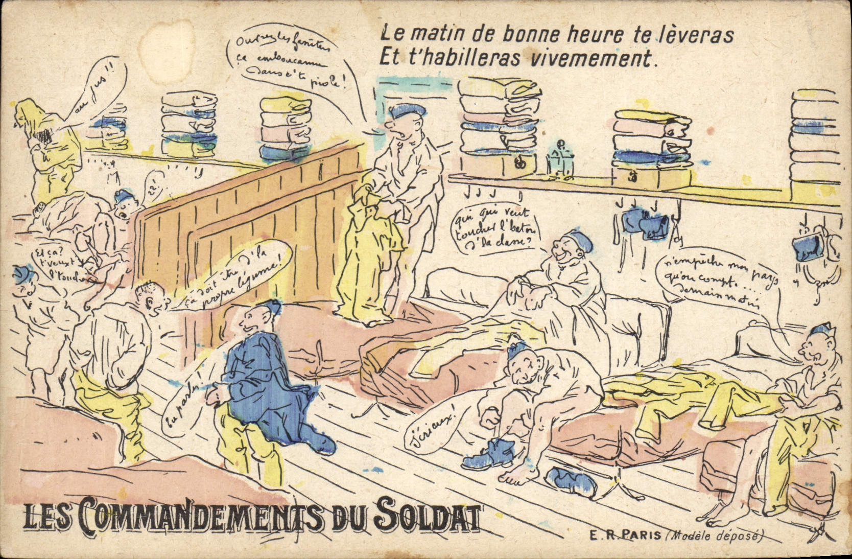 CPA Militaria Les commandements du soldat 