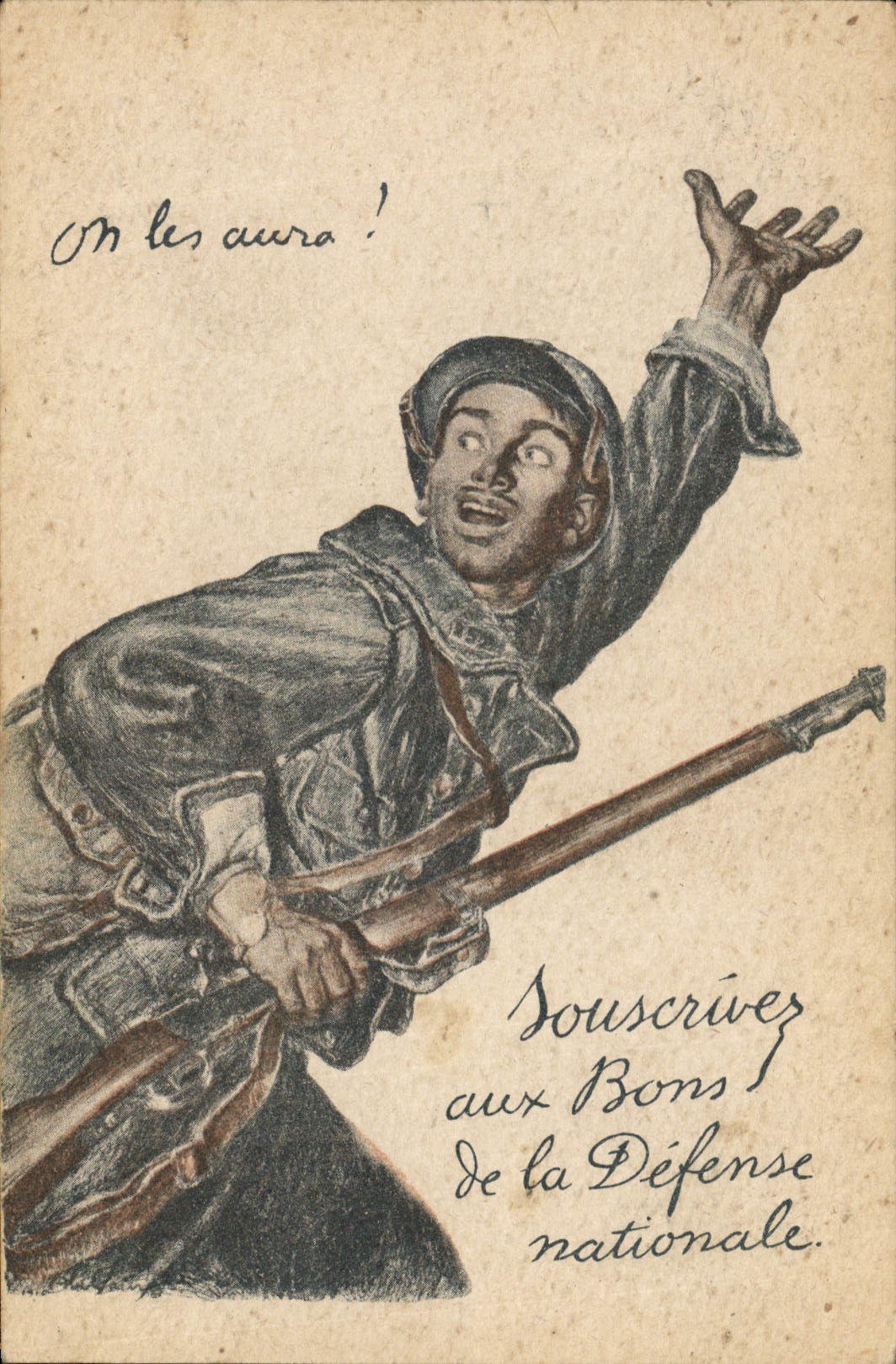 CPA Militaria Bons de la Defense Nationale