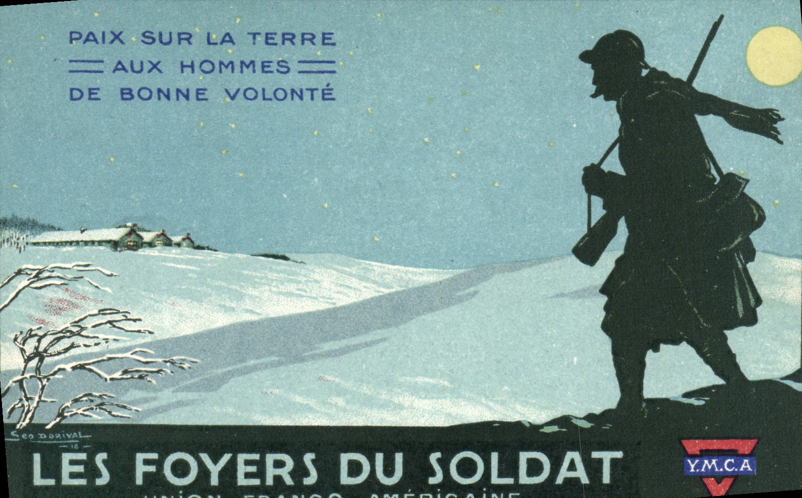 CPA Militaria Les foyers du soldat YMCA Union Franco americaine