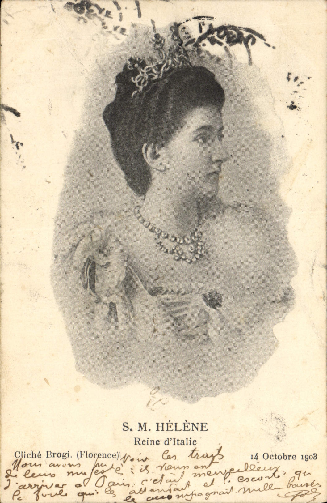 CPA SM Helene Reine d'Italie