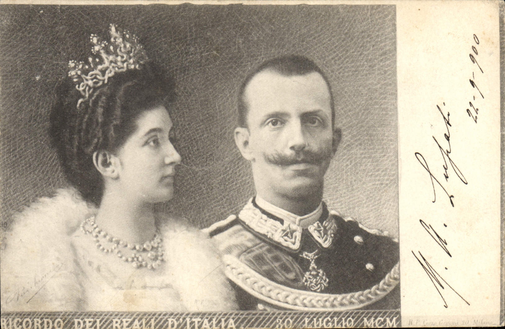 D Italia de Reali del dei de Ricordo de la POSTAL de la VENDIMIA