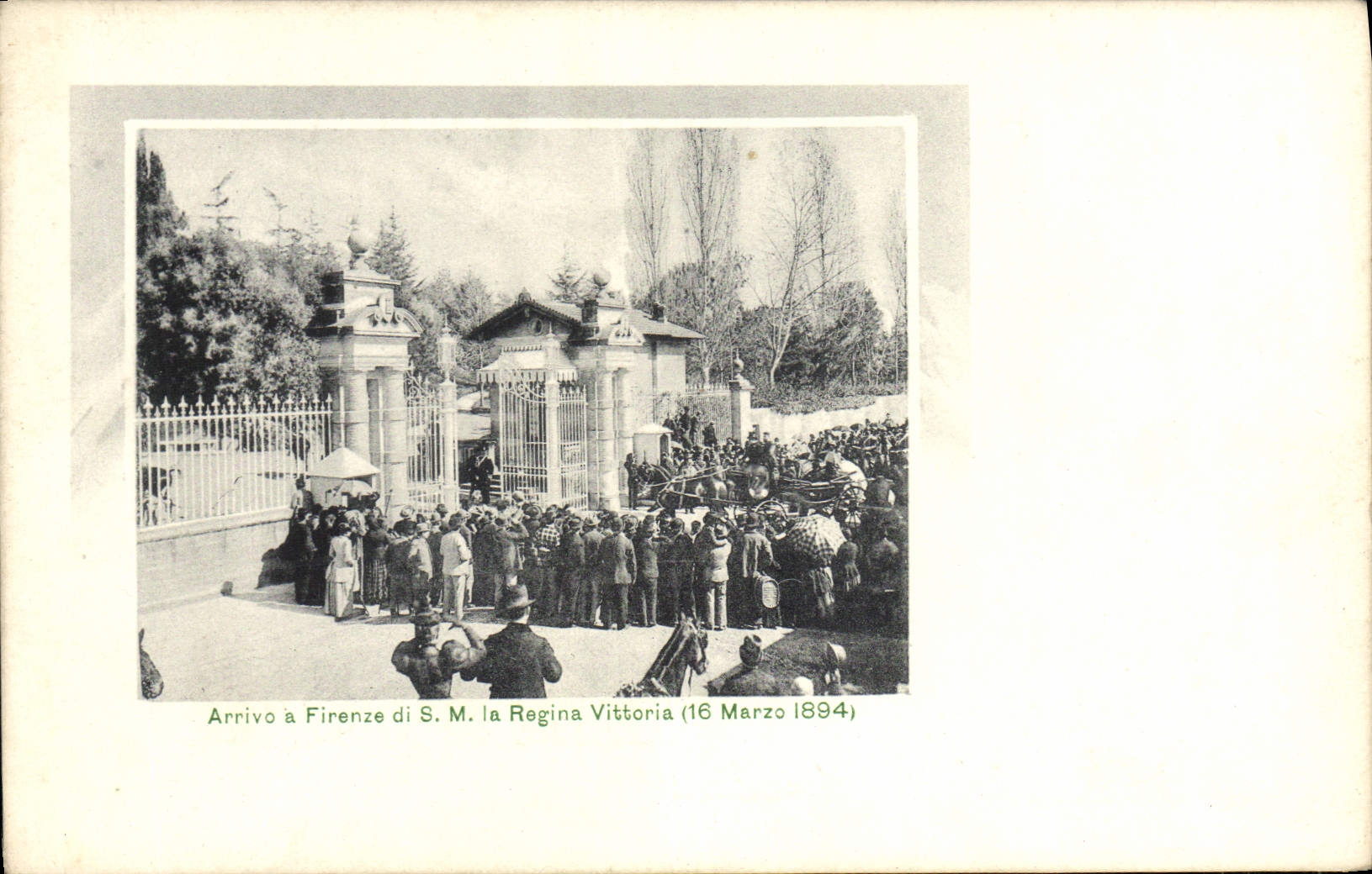 CPA Arrivo a Firenze di SM La regina Vittoria 16 Marzo 1894 TOP