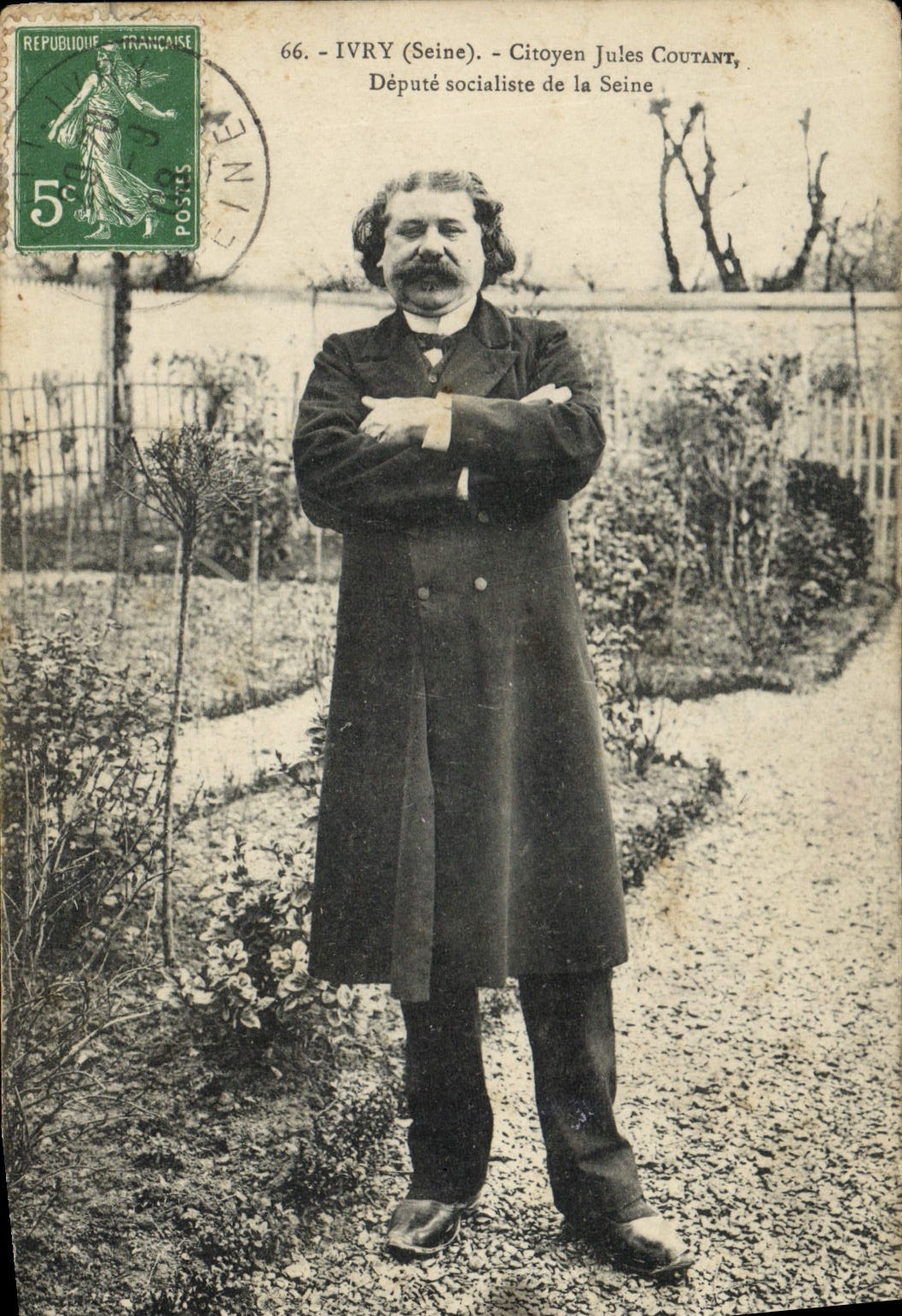 El ciudadano de empollamiento de Ivry Julio de la POSTAL de la VENDIMIA designó a socialista del Seine