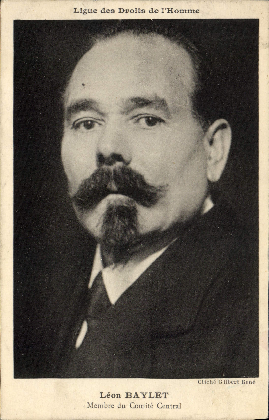 CPA Ligue des Droits de l'Homme Leon Baylet Membre du Comite Central