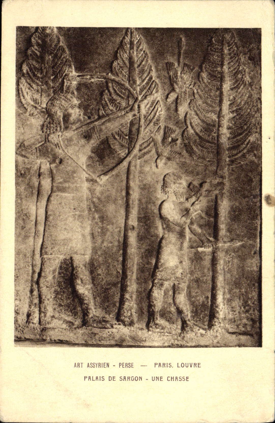 CPA Art Assyrien Perse Paris Louvre Palais de Sargon Une chasse