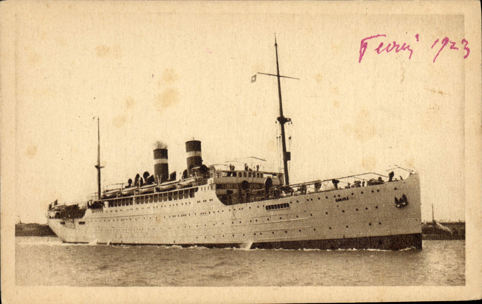 VINTAGE POSTCARD Boat Fabre Line S Canada