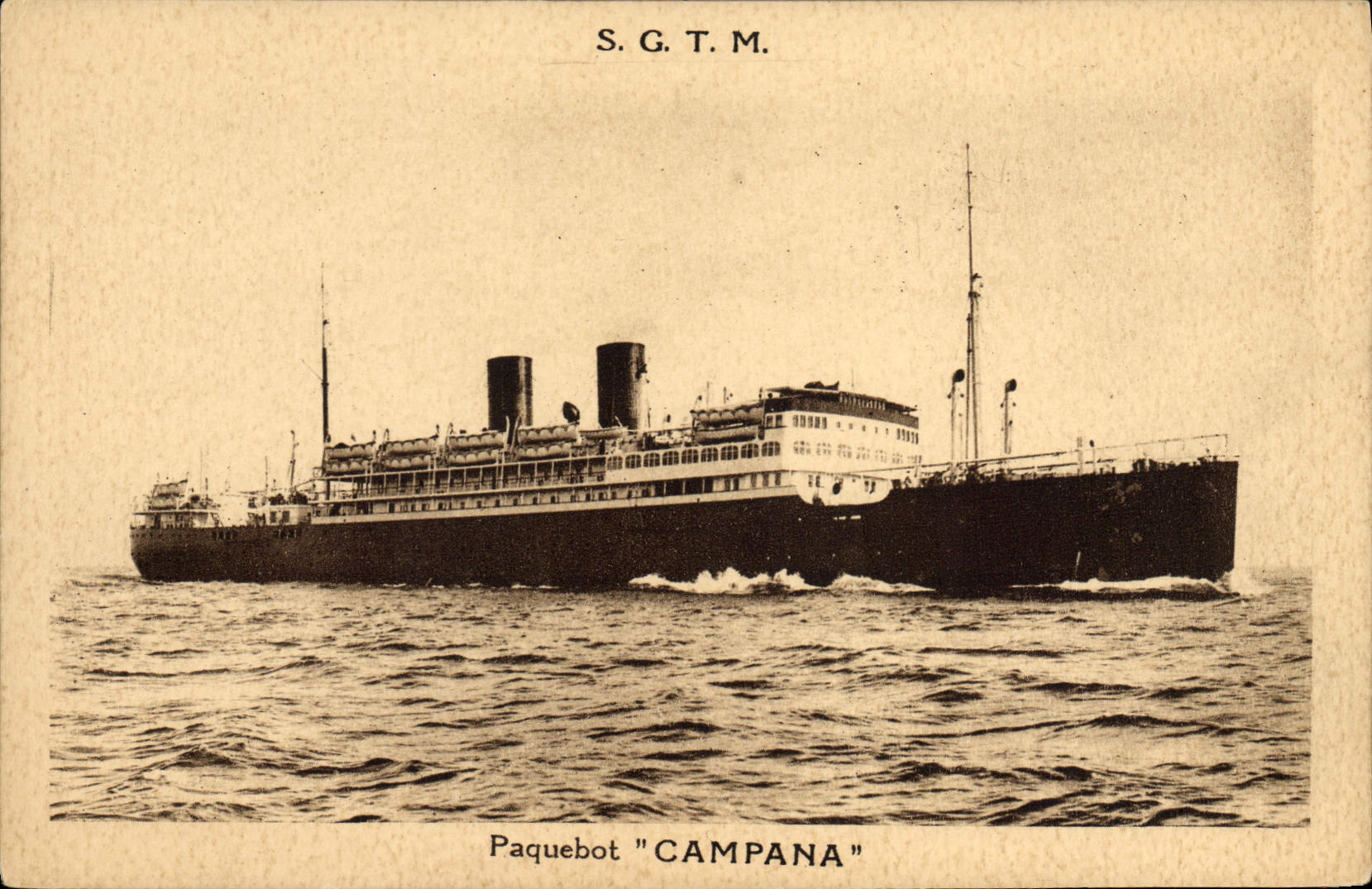 CPA Bateau SGTM Paquebot Campana