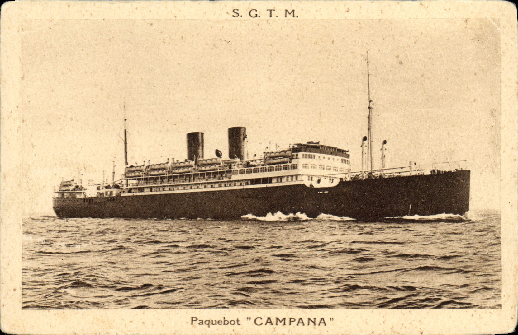 CPA Bateau SGTM Paquebot Campana