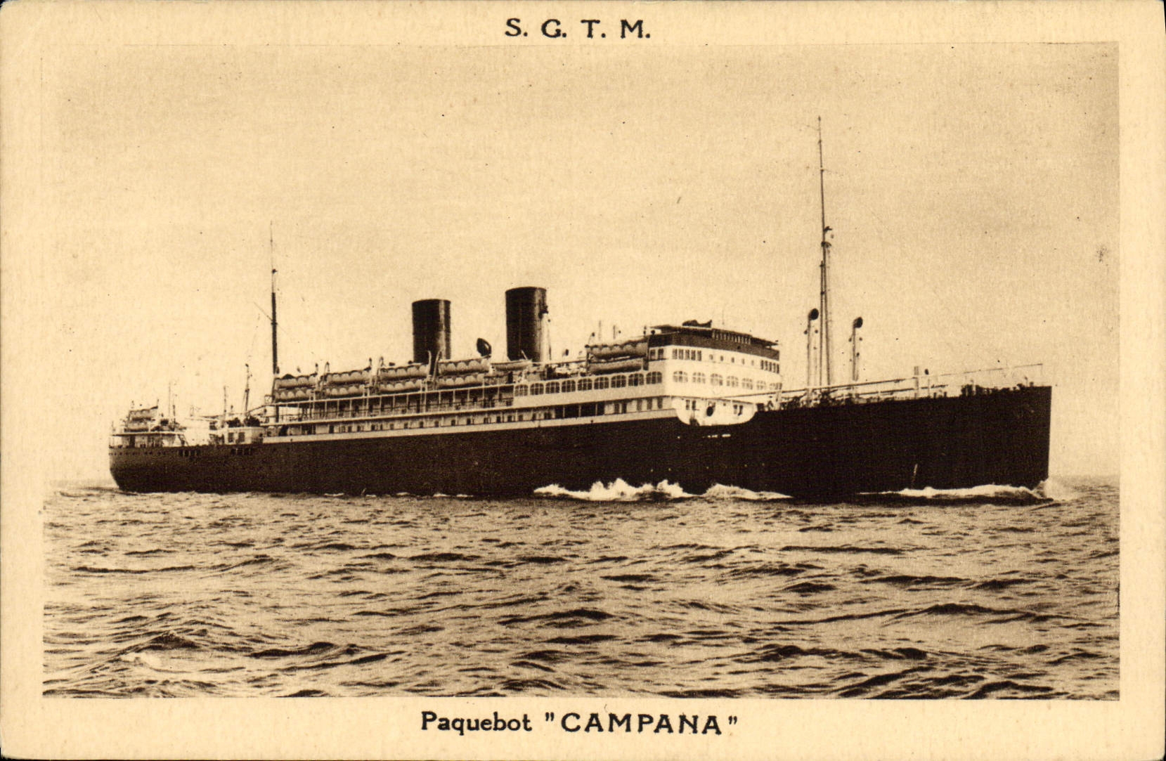 CPA Bateau SGTM Paquebot Campana
