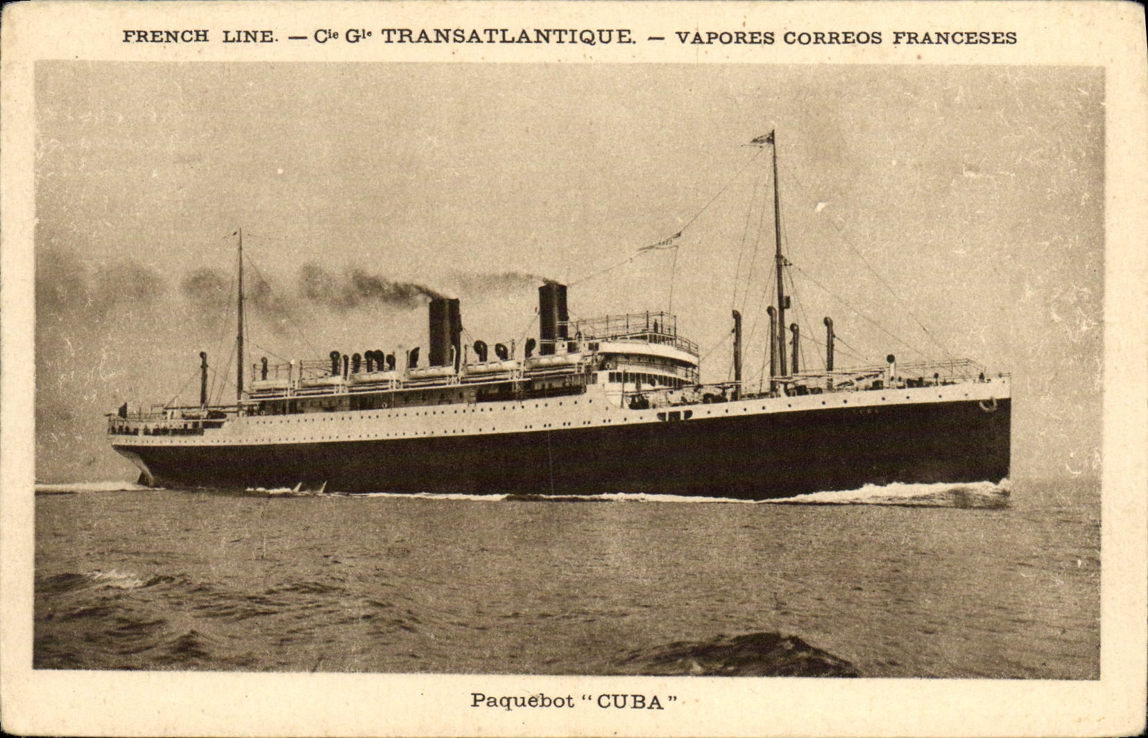 CPA Bateau Cie Gle Transatlantique Paquebot Cuba