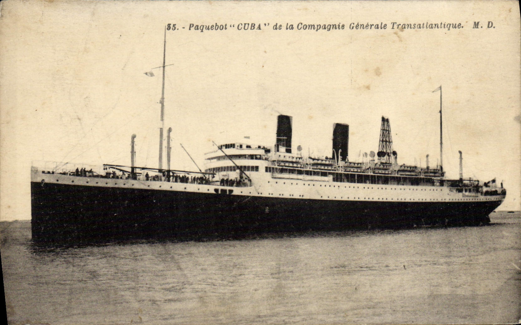 CPA Bateau Cuba de la Cie Generale Transatlantique 