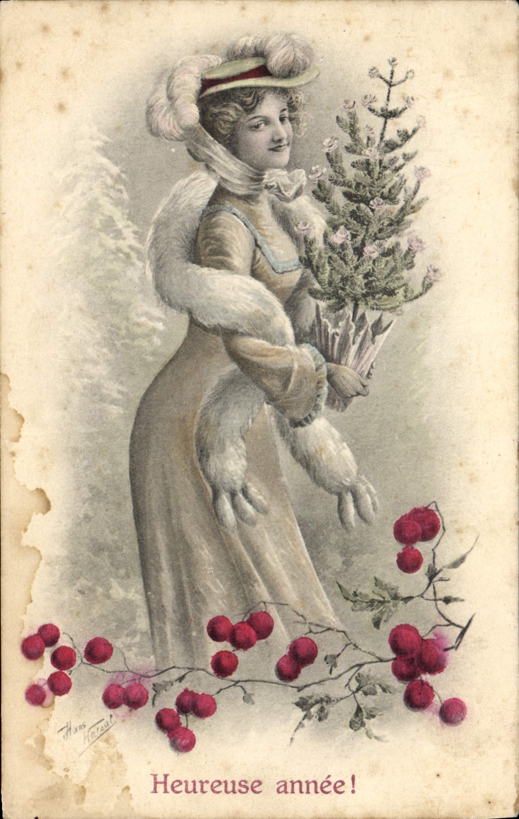 CPA Fantaisie Illustrateur Femme