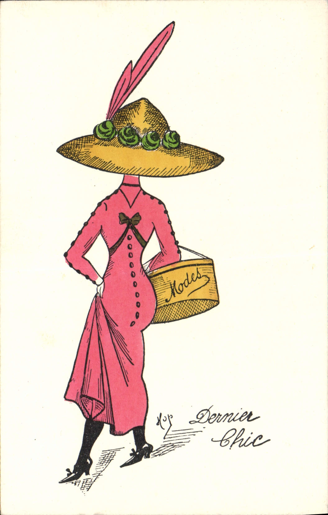 CPA Fantaisie Illustrateur Femme Dernier chic