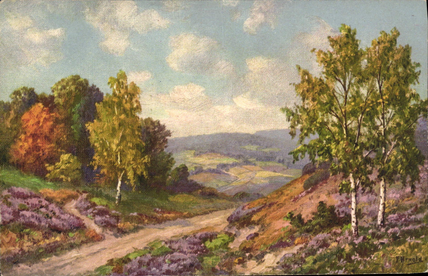 CPA Fantaisie Illustrateur Paysage