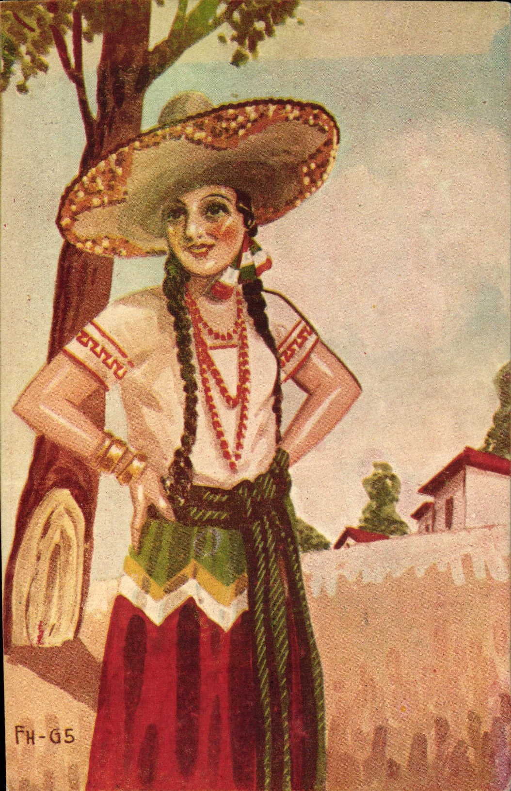 CPA Fantaisie Illustrateur Mexico