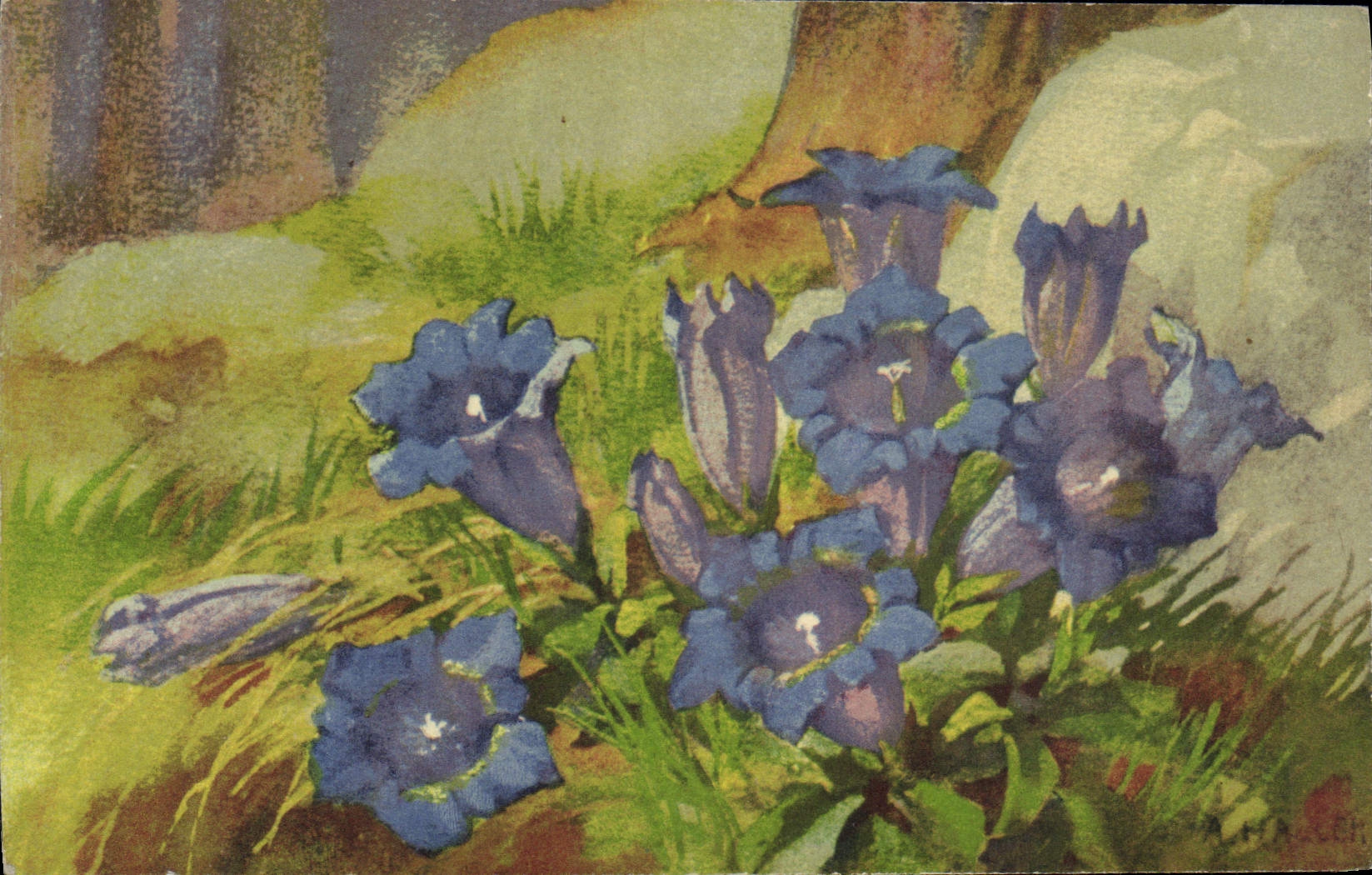 CPA Fantaisie Illustrateur Fleurs 