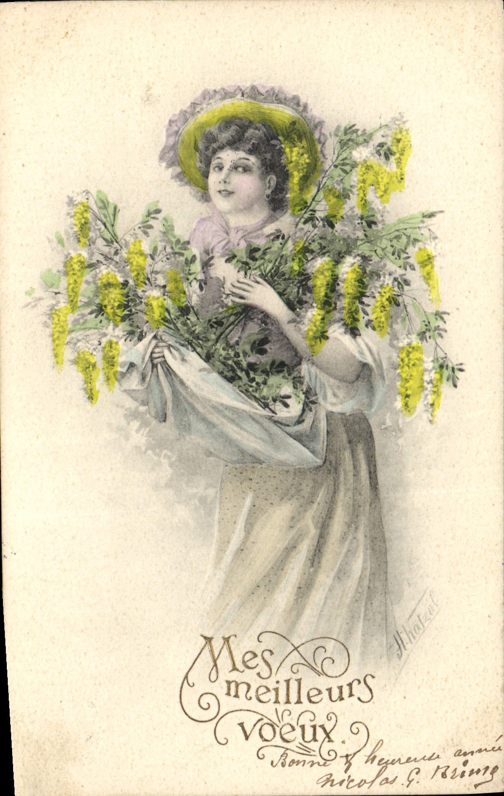 CPA Fantaisie Illustrateur Femme