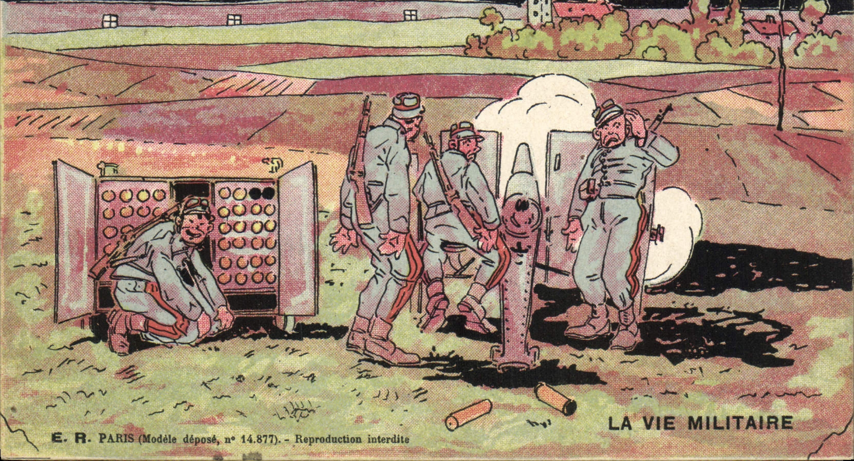 CPA Militaria Un rigodon Canon 