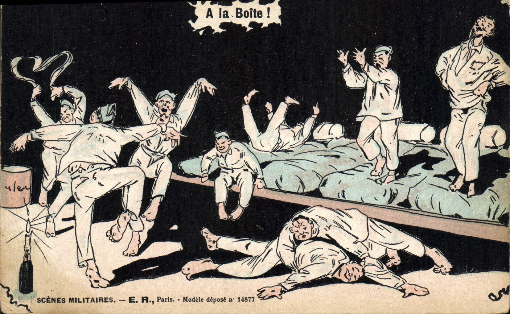 CPA Militaria A la boite