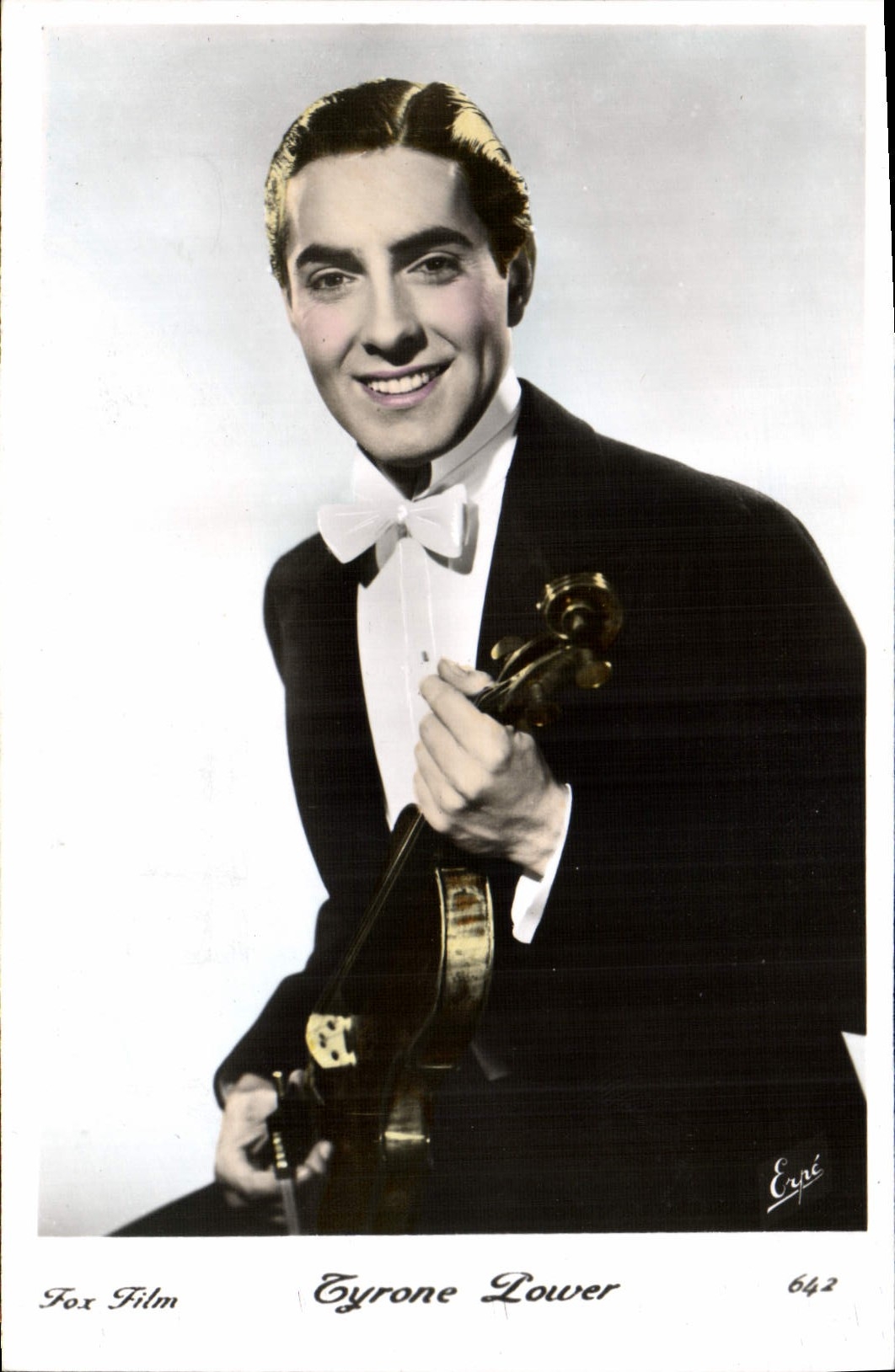 MODERN CARD Cinema Tyrone Power Violin