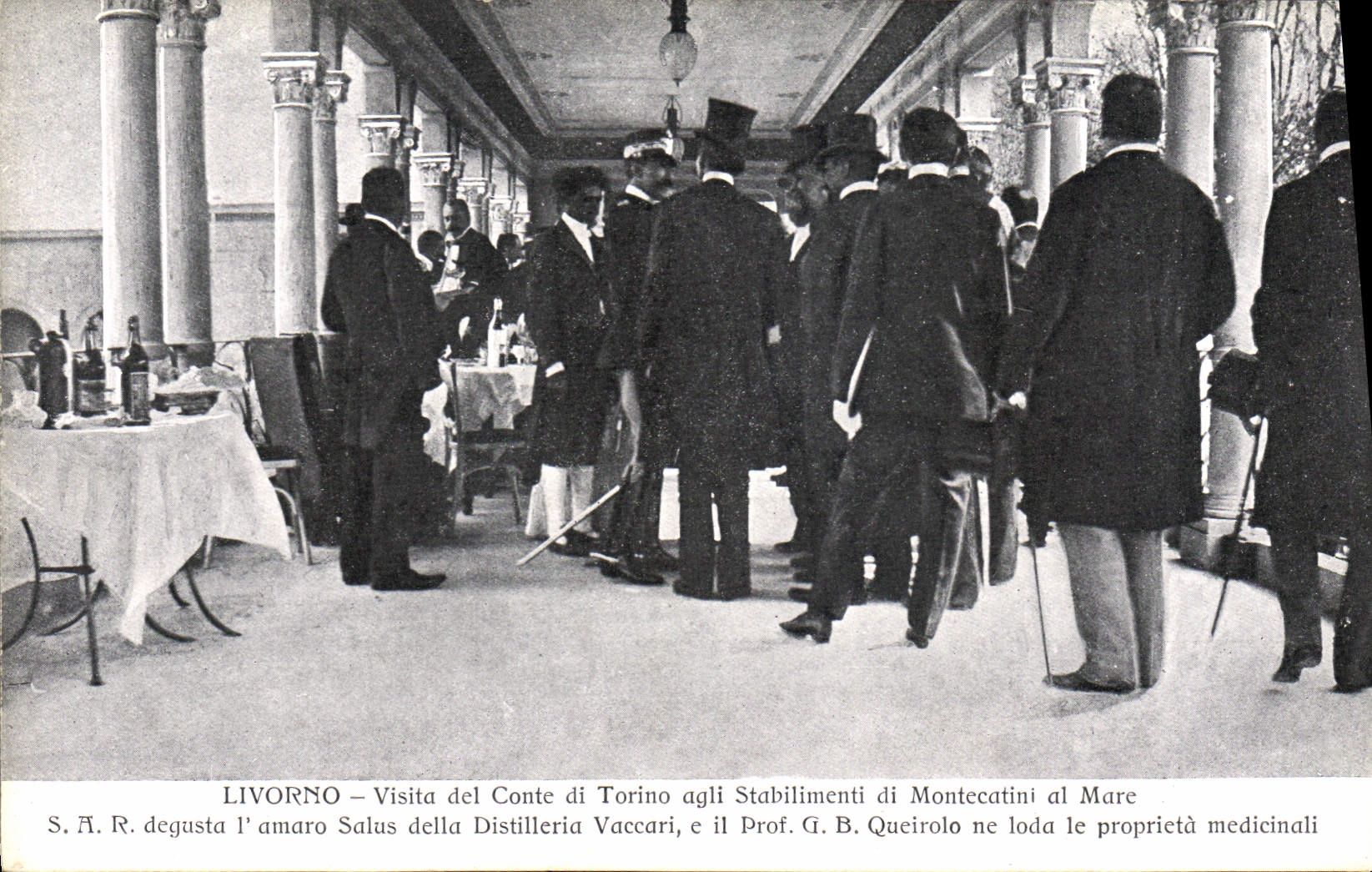 CPA Livorno Visita del Comte di Torino agli stabilimenti di Montecatini al Mare