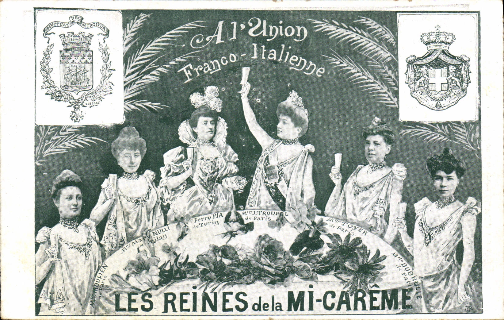 VINTAGE POSTCARD Union Free Italian queens of the semi Lent