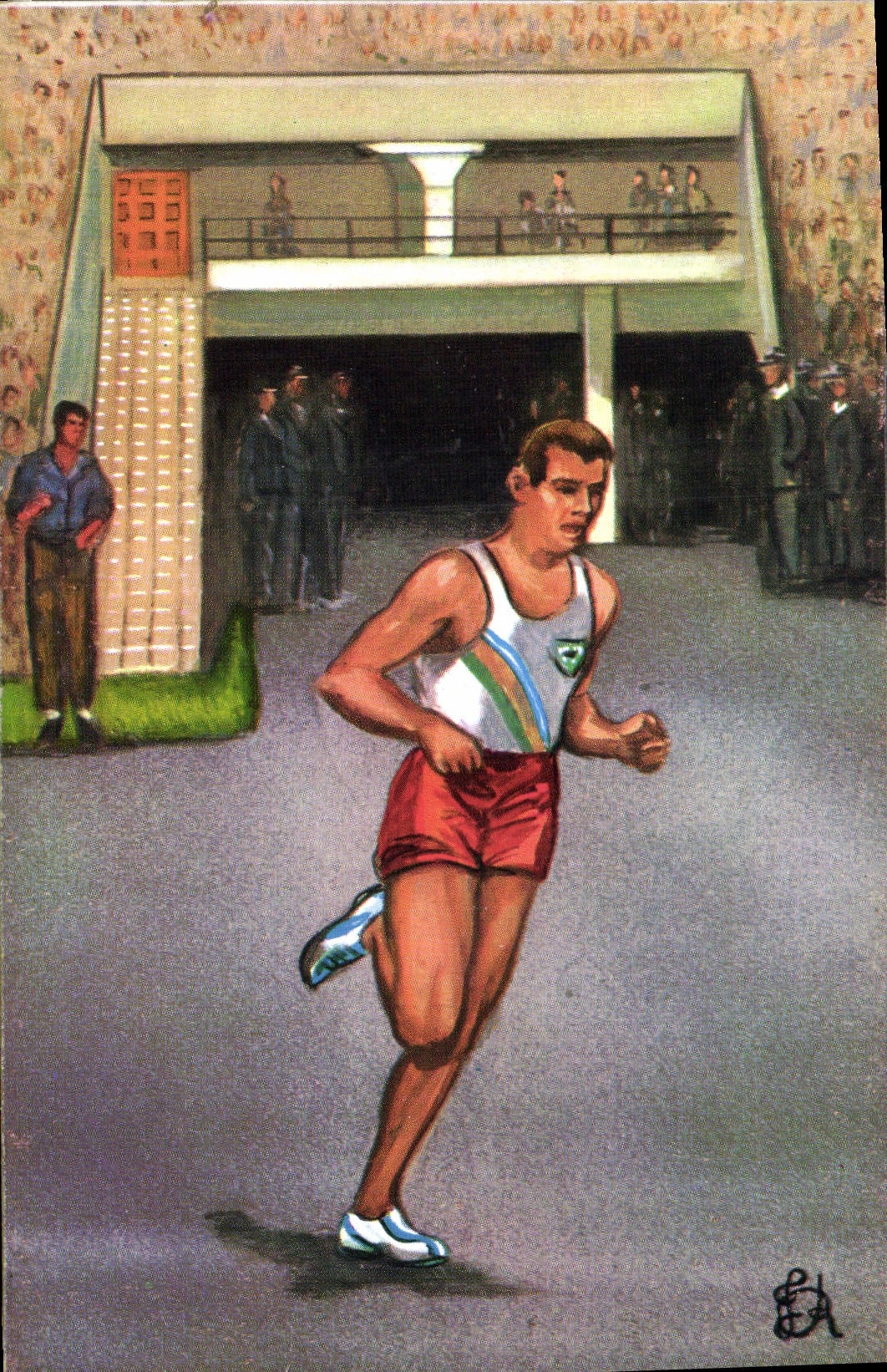 CPA Athletisme Jeux Olympiques Los Angeles Marathon Berlin Londres Helsinki Melbourne Rome Tokyo Mexico