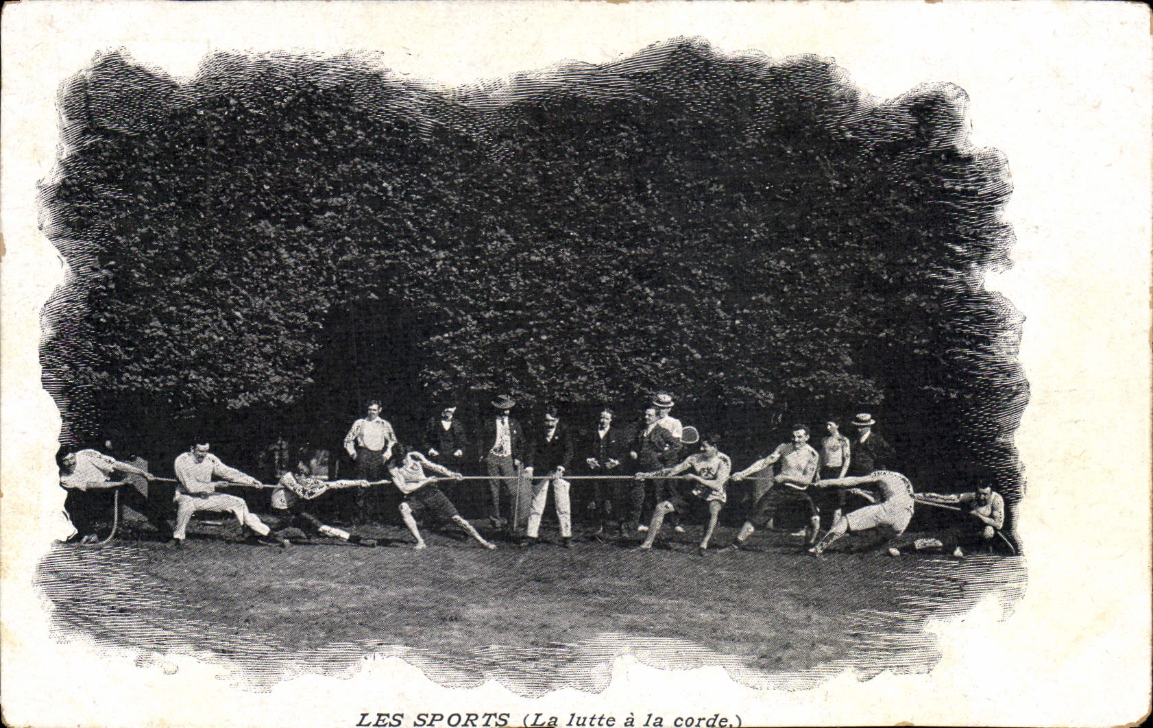 POSTAL de la VENDIMIA la lucha con la cuerda