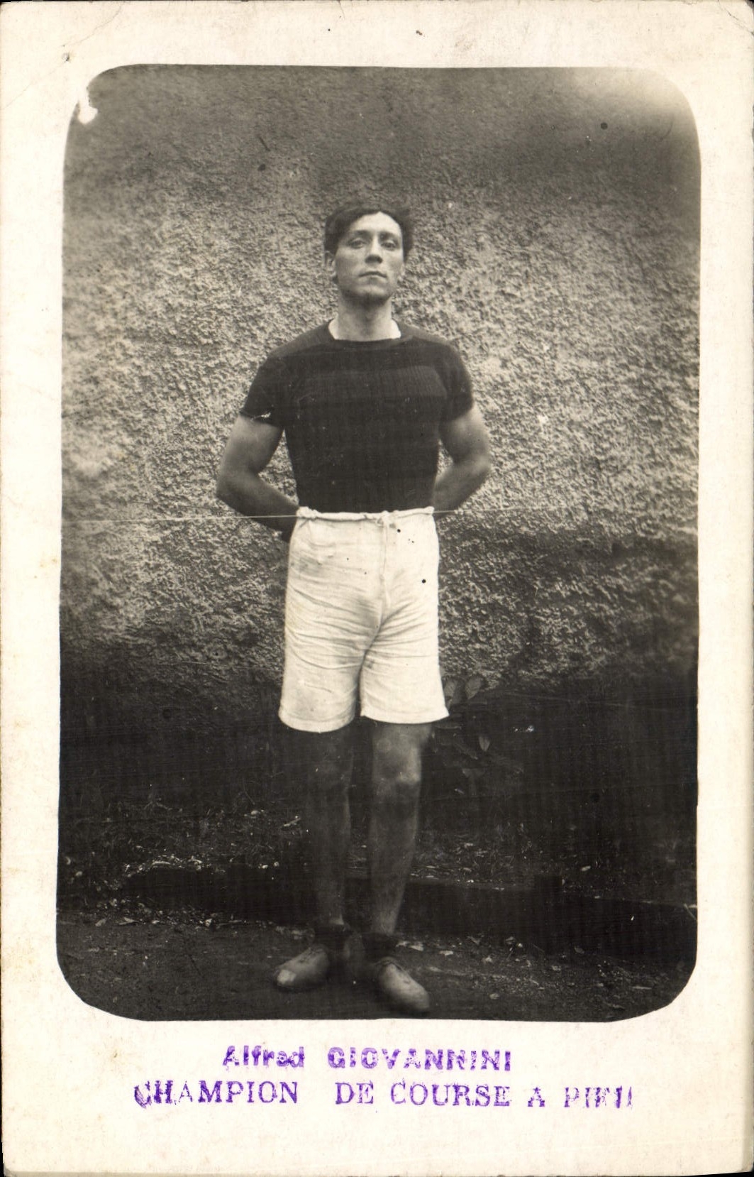 CARTE PHOTO Athletisme Alfred Giovannini Champion de course a pied