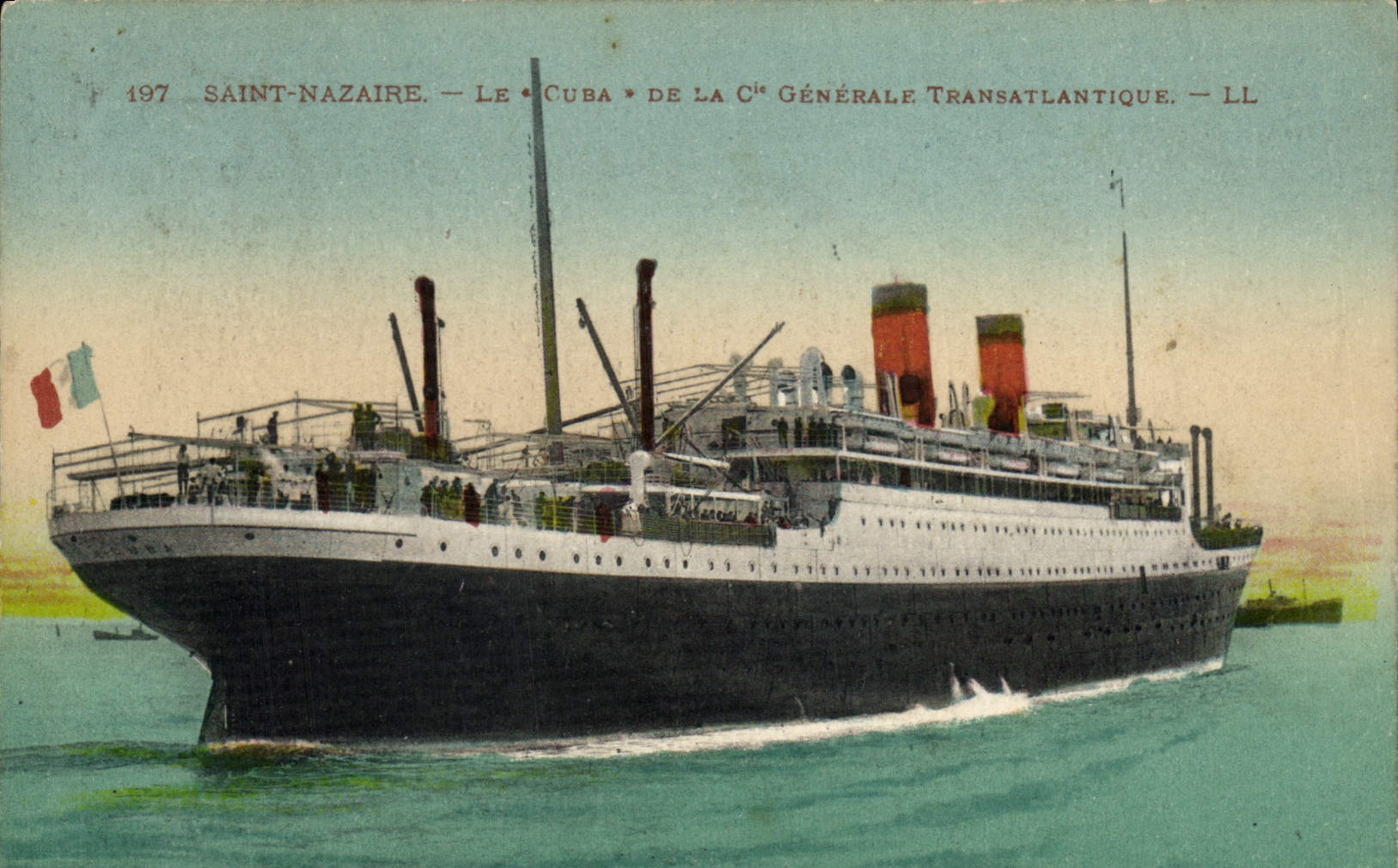 CPA Bateau Saint-Nazaire Le Cuba de la Cie Generale Transatlantique