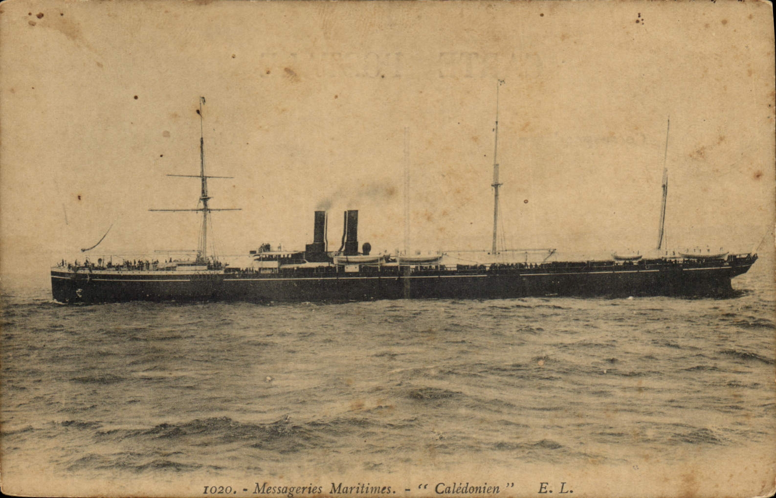 CPA Bateau Messageries Maritimes Caledonien