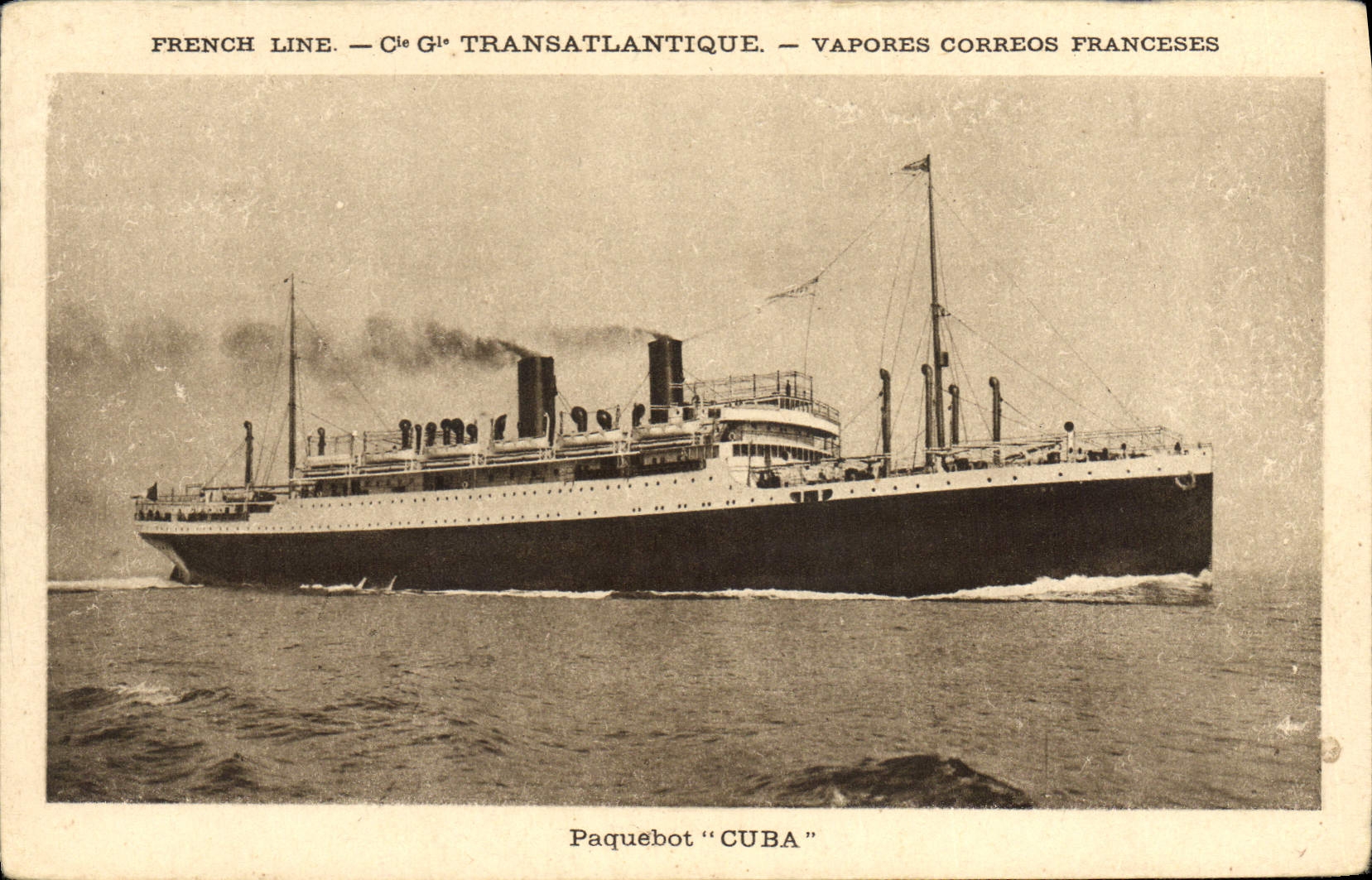 CPA Bateau Cie Gle Transatlantique Paquebot Cuba