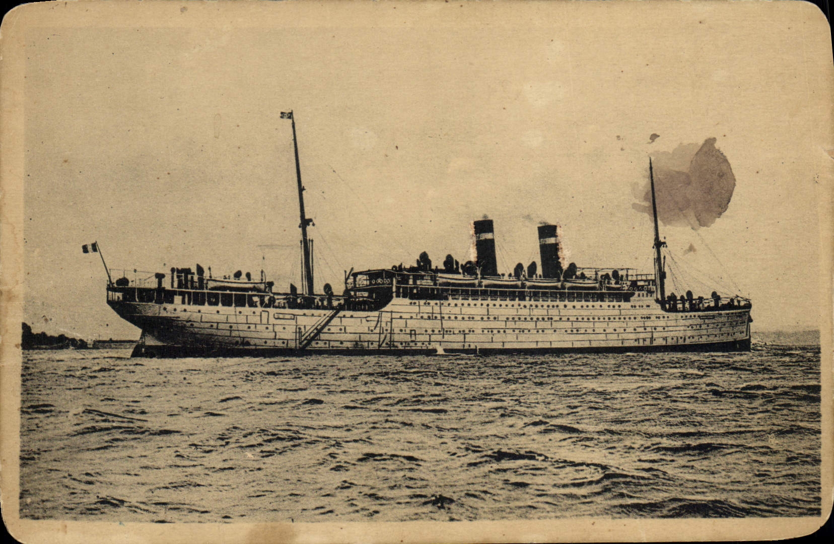 VINTAGE POSTCARD Bateau French Company of Navigation has vapor Paquebot Canada