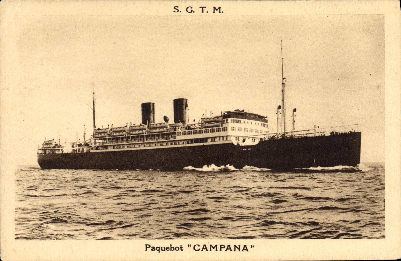 CPA Bateau SGTM Paquebot Campana