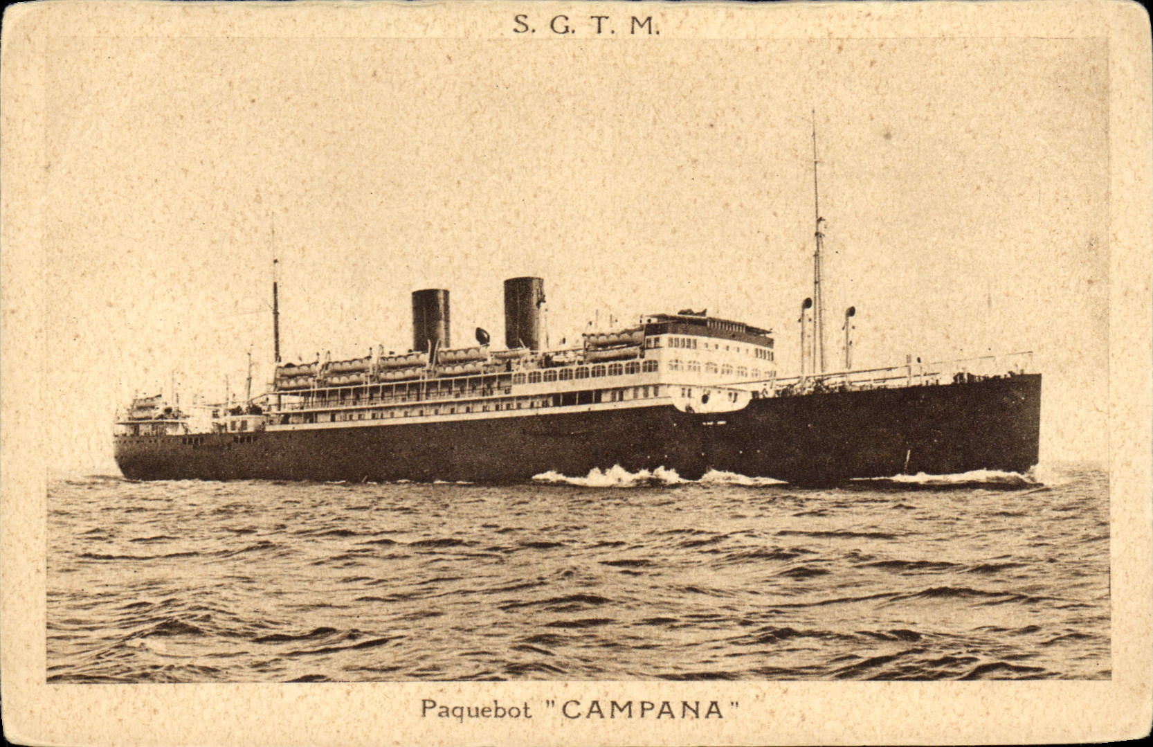 CPA Bateau SGTM Paquebot Campana 