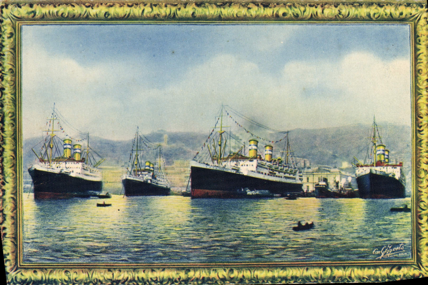 CPA Bateau Lloyd Sabaudo 