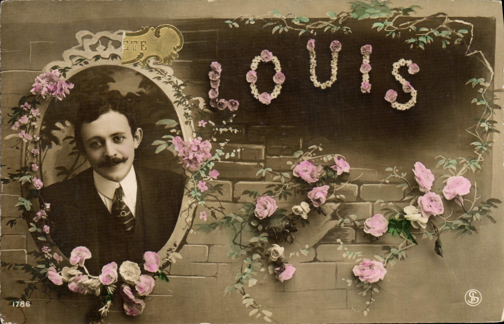 CPA Fantaisie Homme Louis Prenom 