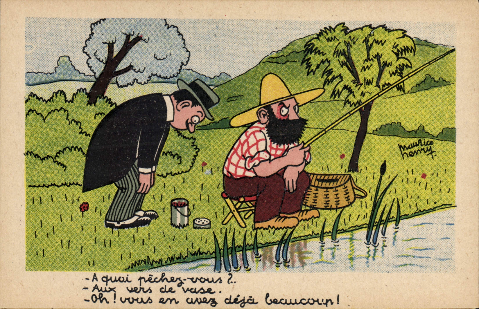 CPA Fantaisie Illustrateur Maurice Henry Peche Pecheur 