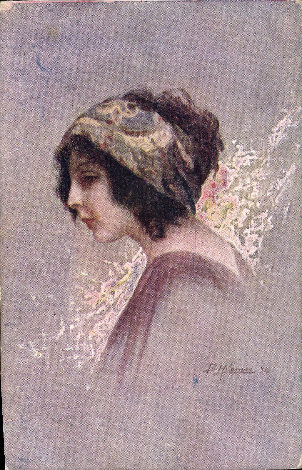 CPA Fantaisie Illustrateur Femme