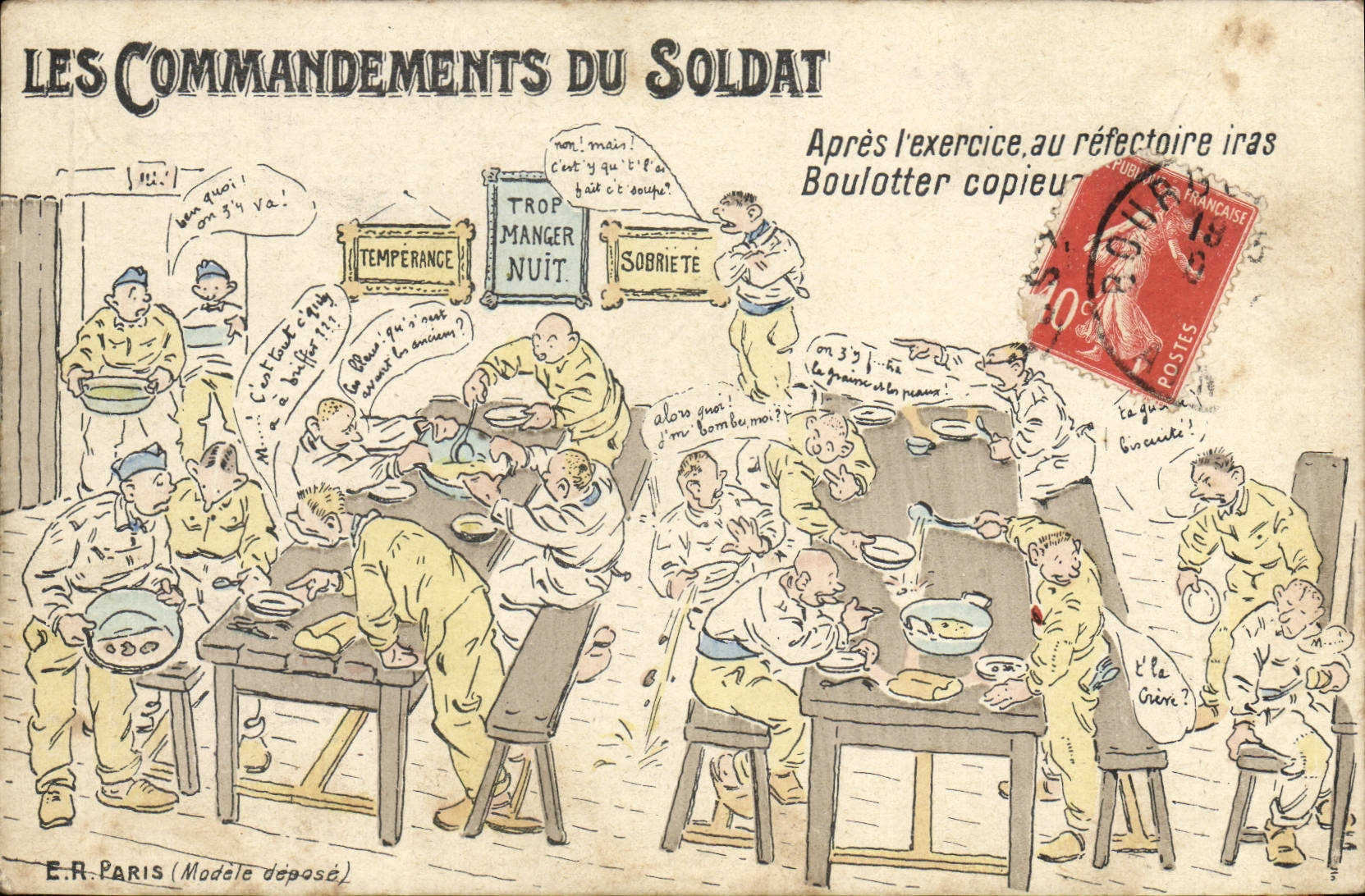 CPA Militaria Les commandements du soldat