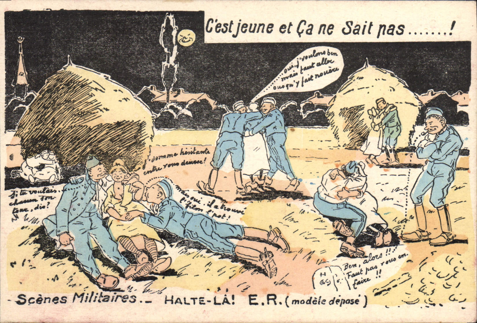 VINTAGE POSTCARD Militaria military Scenes