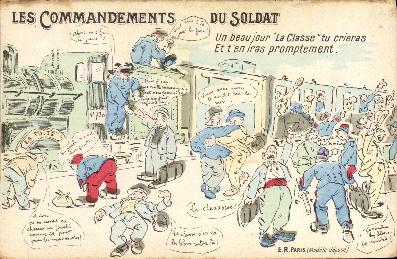 CPA Militaria Les commandements du soldat