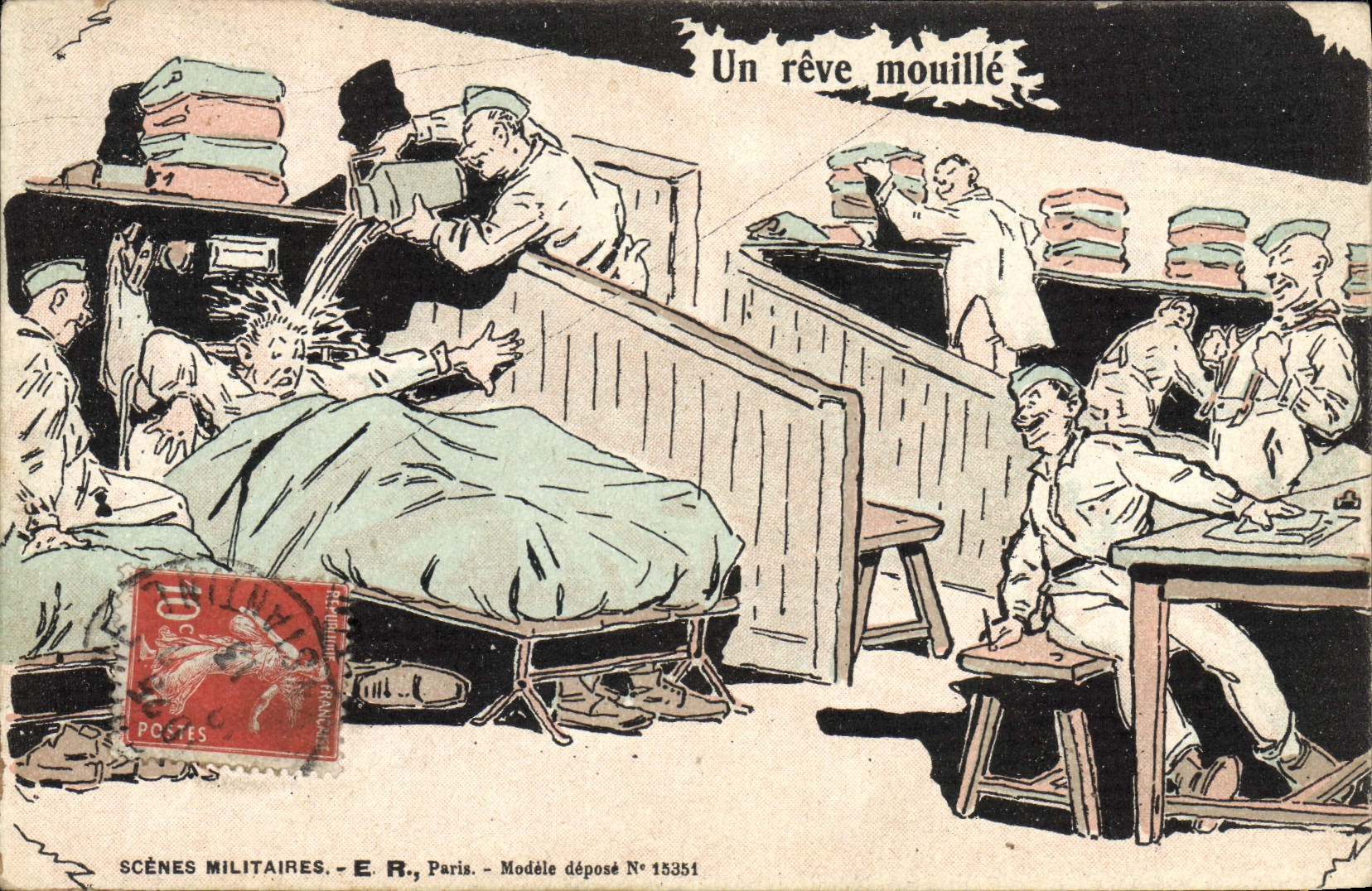 VINTAGE POSTCARD Militaria a dream wets