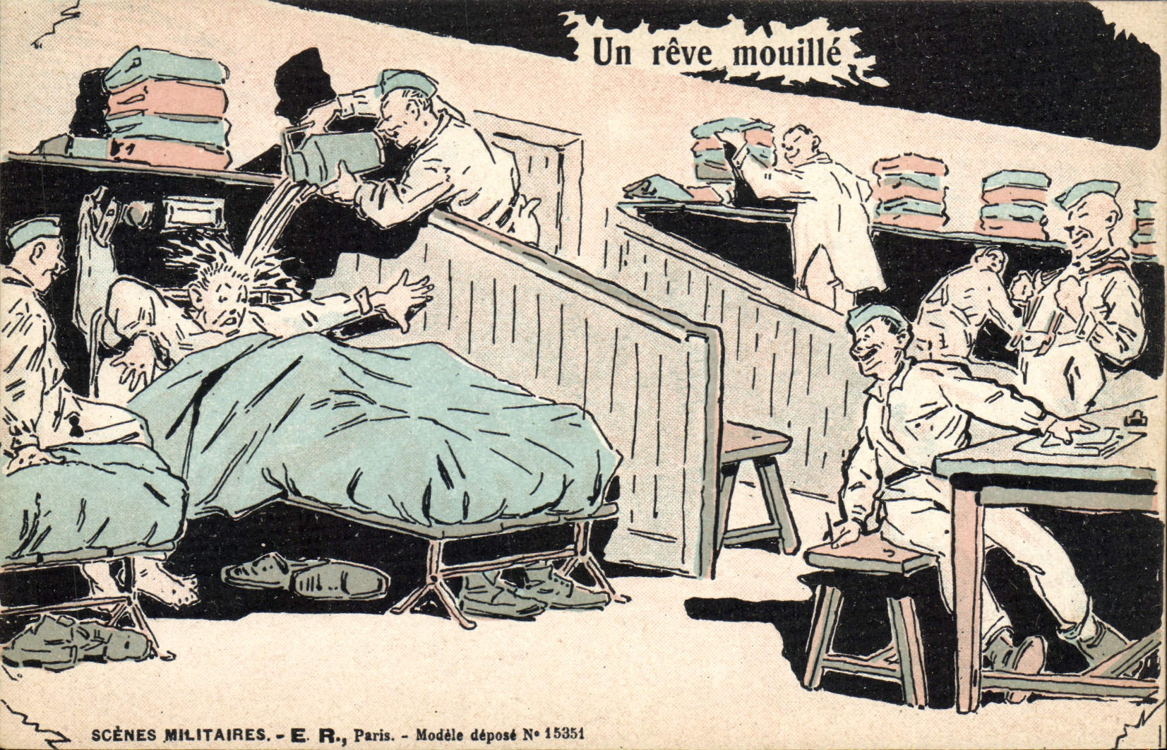 CPA Militaria Un reve mouille