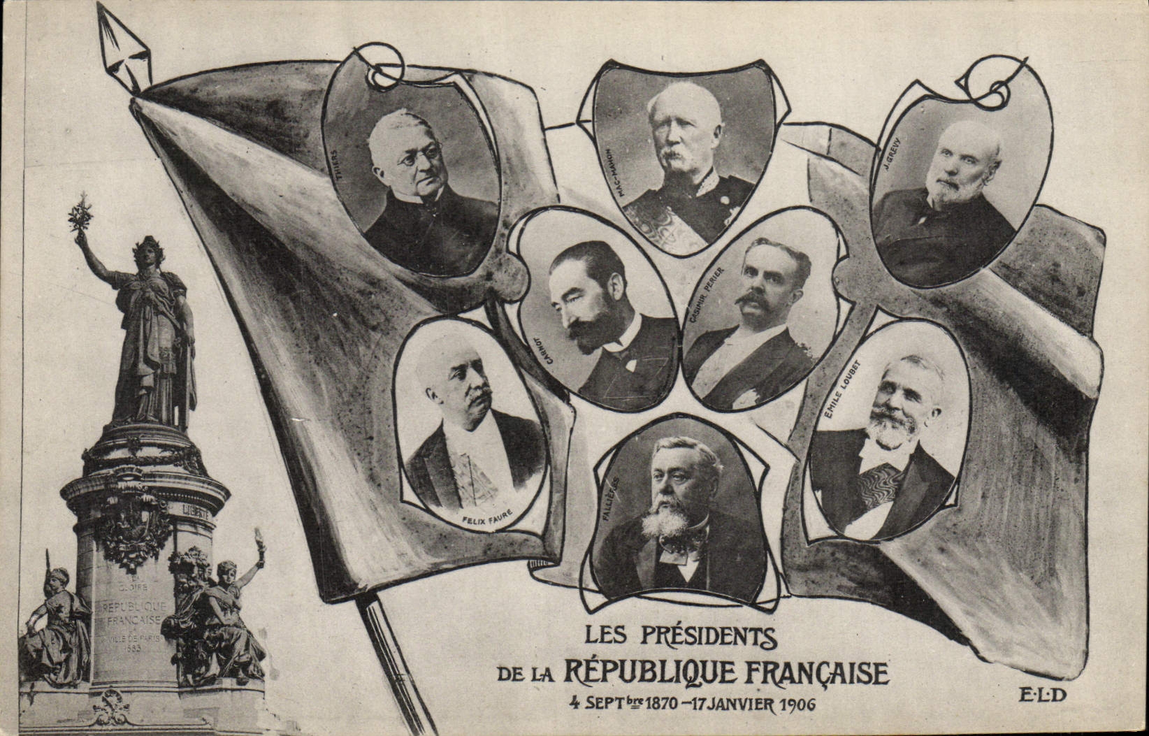 CPA Les Presidents de la Republique