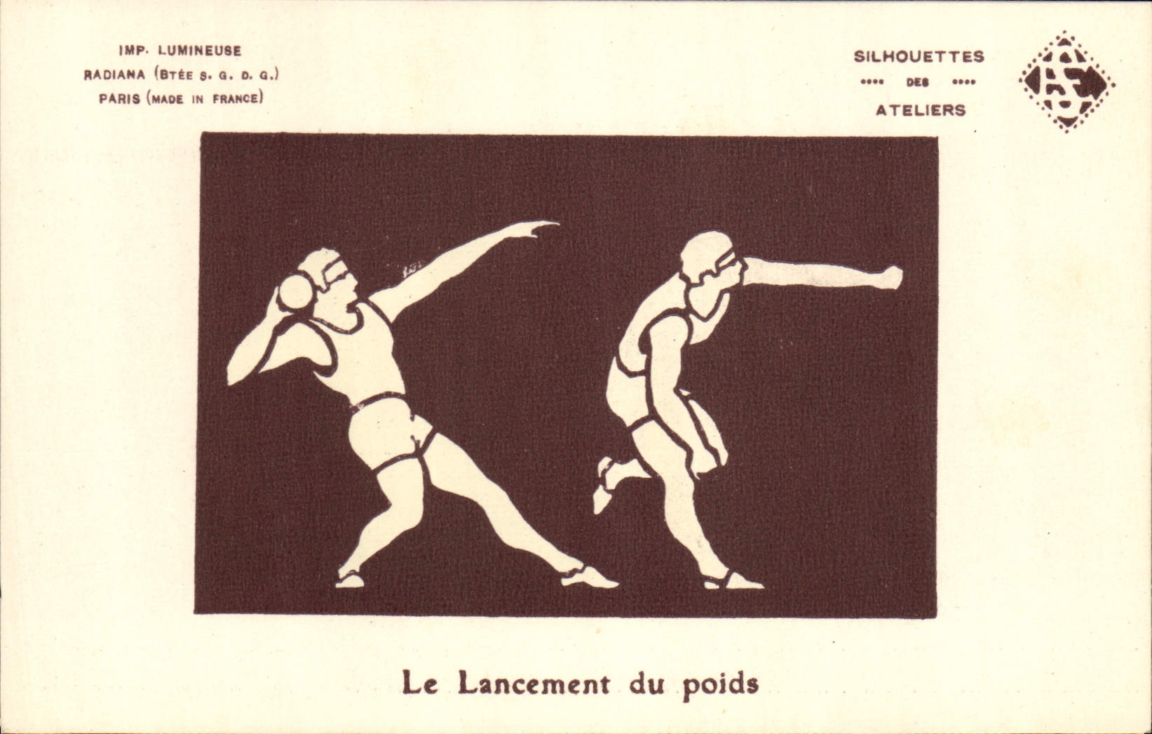 CPA Le lancement du poids